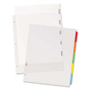 Clear Easy View Plastic Dividers With Multicolored Tabs And Sheet Protector, 5-tab, 11 X 8.5, Clear, 1 Set Clear Easy View Plastic Dividers With Multicolored Tabs And Sheet Protector, 5-tab, 11 X 8.5, Clear, 1 Set