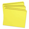 Reinforced Top Tab Colored File Folders, Straight Tabs, Letter Size, 0.75" Expansion, Yellow, 100/box
