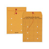 Brown Kraft String And Button Interoffice Envelope, #90, One-sided Five-column Format, 9 X 12, Brown Kraft, 100/carton