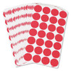 Self-adhesive Removable Color-coding Labels, 0.75" Dia., Red, 28/sheet, 36 Sheets/pack