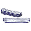 Microfiber Finish Pad, 18 X 5 1/2, Blue/white, 6/box