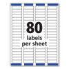 Easy Peel White Address Labels W/ Sure Feed Technology, Inkjet Printers, 0.5 X 1.75, White, 80/sheet, 25 Sheets/pack Easy Peel White Address Labels W/ Sure Feed Technology, Inkjet Printers, 0.5 X 1.75, White, 80/sheet, 25 Sheets/pack