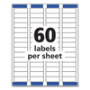 Easy Peel White Address Labels W/ Sure Feed Technology, Inkjet Printers, 0.66 X 1.75, White, 60/sheet, 25 Sheets/pack Easy Peel White Address Labels W/ Sure Feed Technology, Inkjet Printers, 0.66 X 1.75, White, 60/sheet, 25 Sheets/pack