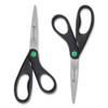 Kleenearth Scissors, 8" Long, 3.25" Cut Length, Black Straight Handles, 2/pack Kleenearth Scissors, 8" Long, 3.25" Cut Length, Black Straight Handles, 2/pack