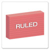 Ruled Index Cards, 3 X 5, Cherry, 100/pack Ruled Index Cards, 3 X 5, Cherry, 100/pack