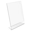 Classic Image Slanted Sign Holder, Portrait, 8 1/2 X 11 Insert, Clear