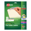 Removable File Folder Labels With Sure Feed Technology, 0.94 X 3.44, White, 18/sheet, 25 Sheets/pack Removable File Folder Labels With Sure Feed Technology, 0.94 X 3.44, White, 18/sheet, 25 Sheets/pack