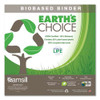 Earth's Choice Biobased Round Ring View Binder, 3 Rings, 0.5" Capacity, 11 X 8.5, White Earth's Choice Biobased Round Ring View Binder, 3 Rings, 0.5" Capacity, 11 X 8.5, White