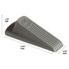 Big Foot Doorstop, No Slip Rubber Wedge, 2.25w X 4.75d X 1.25h, Gray