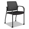 Ignition 2.0 4-way Stretch Mesh Back Mobile Stacking Chair, Supports Up To 300 Lb, Black