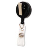 Swivel-back Retractable Id Card Reel, 30" Extension, Black, 12/pack Swivel-back Retractable Id Card Reel, 30" Extension, Black, 12/pack