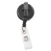 Swivel-back Retractable Id Card Reel, 30" Extension, Black, 12/pack Swivel-back Retractable Id Card Reel, 30" Extension, Black, 12/pack