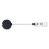 Swivel-back Retractable Id Card Reel, 30" Extension, Black, 12/pack Swivel-back Retractable Id Card Reel, 30" Extension, Black, 12/pack
