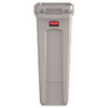 Slim Jim Receptacle With Venting Channels, Rectangular, Plastic, 23 Gal, Beige Slim Jim Receptacle With Venting Channels, Rectangular, Plastic, 23 Gal, Beige