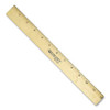 Wood Ruler With Single Metal Edge, Standard, 12" Long Wood Ruler With Single Metal Edge, Standard, 12" Long