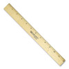 Wood Ruler With Single Metal Edge, Standard, 12" Long Wood Ruler With Single Metal Edge, Standard, 12" Long