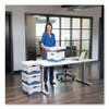 Presto Heavy-duty Storage Boxes, Letter Files, 13" X 25.38" X 10.5", White/blue, 12/carton Presto Heavy-duty Storage Boxes, Letter Files, 13" X 25.38" X 10.5", White/blue, 12/carton
