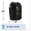 Total Recycled Content Plastic Trash Bags, 56 Gal, 1.5 Mil, 43" X 49", Brown/black, 100/carton Total Recycled Content Plastic Trash Bags, 56 Gal, 1.5 Mil, 43" X 49", Brown/black, 100/carton