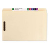 Top Tab Fastener Folders, Straight Tab, 2 Fasteners, Legal Size, 11-pt Manila Exterior, 50/box
