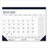 Recycled Two-color Monthly Desk Pad Calendar With Notes Section, 18.5 X 13, Blue Binding/corners, 12-month (jan-dec): 2026 Recycled Two-color Monthly Desk Pad Calendar With Notes Section, 18.5 X 13, Blue Binding/corners, 12-month (jan-dec): 2026