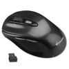 Wireless Optical Mouse With Micro Usb, 2.4 Ghz Frequency/32 Ft Wireless Range, Gray/black