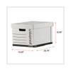 Medium-duty Easy Assembly Storage Box, Letter Files, White, 12/carton