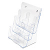 6-compartment Docuholder, Leaflet Size, 9.63w X 6.25d X 12.63h, Clear