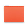 Colored Hanging File Folders With 1/5 Cut Tabs, Letter Size, 1/5-cut Tab, Orange, 25/box