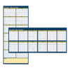 Recycled Reversible Yearly Wall Planner, 60 X 26, White/blue/yellow Sheets, 12-month (jan To Dec): 2025