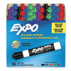 Low-odor Dry-erase Marker, Broad Chisel Tip, Assorted Colors, 8/set