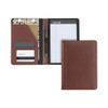 Contrast Stitch Leather Padfolio, 6 1/4w X 8 3/4h, Open Style, Brown Contrast Stitch Leather Padfolio, 6 1/4w X 8 3/4h, Open Style, Brown