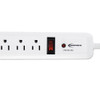 Surge Protector, 6 Outlets, 4 Ft Cord, 540 Joules, White Surge Protector, 6 Outlets, 4 Ft Cord, 540 Joules, White