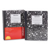 Composition Book, Medium/college Rule, Black Marble Cover, 9.75 X 7.5, 100 Sheets, 6/pack