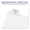 Preprinted Legal Exhibit Side Tab Index Dividers, Allstate Style, 10-tab, I To X, 11 X 8.5, White, 1 Set Preprinted Legal Exhibit Side Tab Index Dividers, Allstate Style, 10-tab, I To X, 11 X 8.5, White, 1 Set