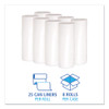 Low-density Waste Can Liners, 30 Gal, 0.6 Mil, 30" X 36", White, 200/carton