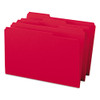 Reinforced Top Tab Colored File Folders, 1/3-cut Tabs: Assorted, Legal Size, 0.75" Expansion, Red, 100/box