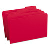 Reinforced Top Tab Colored File Folders, 1/3-cut Tabs: Assorted, Legal Size, 0.75" Expansion, Red, 100/box
