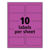 High-visibility Permanent Laser Id Labels, 2 X 4, Neon Magenta, 1000/box High-visibility Permanent Laser Id Labels, 2 X 4, Neon Magenta, 1000/box