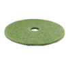 Low-speed Topline Autoscrubber Floor Pads 5000, 20" Diameter, Green/amber, 5/carton