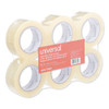Quiet Tape Box Sealing Tape, 3" Core, 1.88" X 110 Yds, Clear, 6/pack