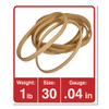 Rubber Bands, Size 30, 0.04" Gauge, Beige, 1 Lb Box, 1,100/pack