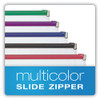 Expanding Zipper Binder Pocket, 11 X 8.5, Assorted Colors, 5/pack