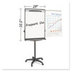 Tripod Extension Bar Magnetic Dry-erase Easel, 69" To 78" High, Black/silver
