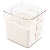 Spacesaver Square Containers, 4 Qt, 8.8 X 8.75 X 4.75, Clear