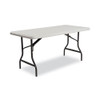 Indestructable Industrial Folding Table, Rectangular Top, 1,200 Lb Capacity, 96 X 30 X 29, Platinum