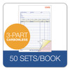 Tops Sales/order Book, Three-part Carbonless, 7.95 X 5.56, 1/page, 50 Forms