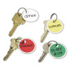 Key Tags With Split Ring, 1 1/4 Dia, Assorted Colors, 50/pack