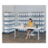 Stor/file Medium-duty Storage Boxes, Letter Files, 12.88" X 25.38" X 10.25", White/blue, 12/carton