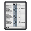 Employee In/out Board, Porcelain, 11 X 14, Gray, Black Plastic Frame