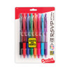 R.s.v.p. Rt Ballpoint Pen, Retractable, Medium 1 Mm, Assorted Ink Colors, Clear Barrel, 8/pack R.s.v.p. Rt Ballpoint Pen, Retractable, Medium 1 Mm, Assorted Ink Colors, Clear Barrel, 8/pack